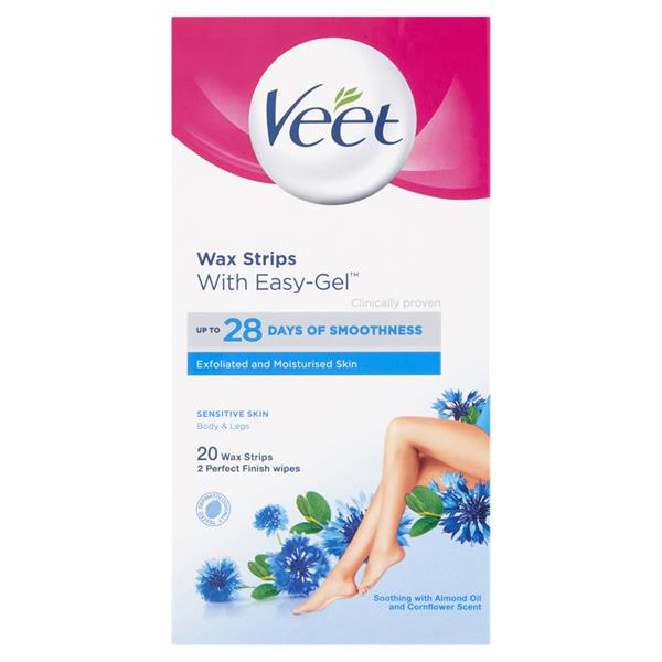 Veet Wax Strips Sensitive Body And Legs 20S