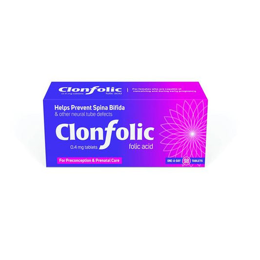 Clonfolic Tabs 04Mg Folic Acid 98Tabs