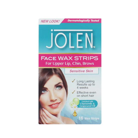 Jolen Facial Wax Strips 16Pack