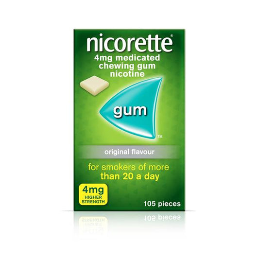 Nicorette 4Mg Medicated Chewing Gum 105 Pieces