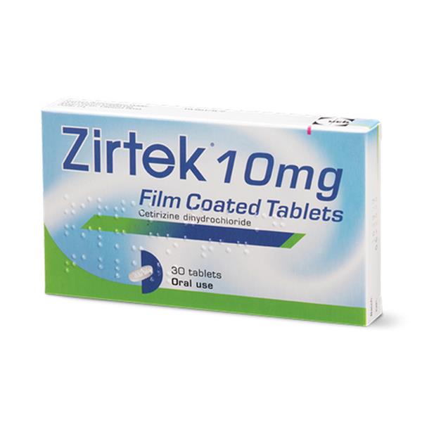 Zirtek Allergy Relief 10Mg 30 Tabs