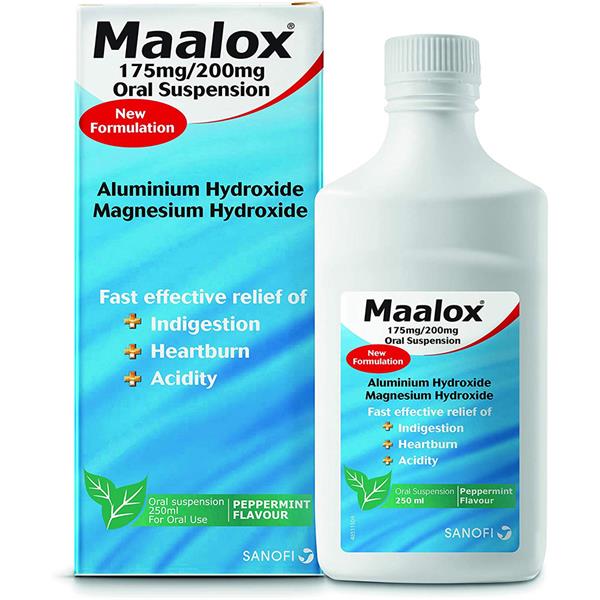 Maalox 200Mg Oral Suspension Peppermint