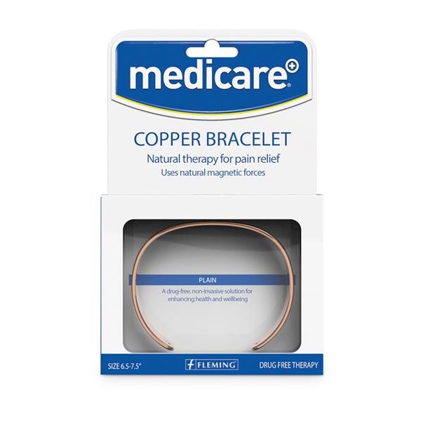 Copper Bracelet With 6 Magnets Plain Small Medium