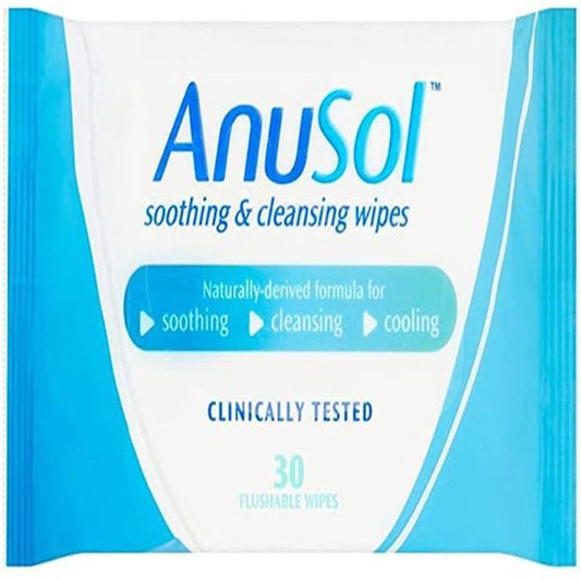 Anusol Soothing Cleansing Flushable Wipes 30S