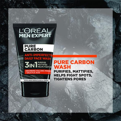 Loreal Men Expert Pure Carbon 3 In 1 Face Wash 100Ml