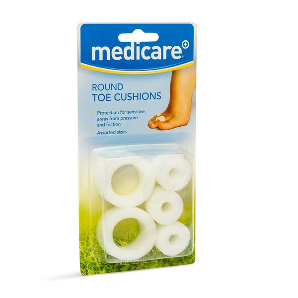 Medicare Assorted Circular Toe Cushions 5S