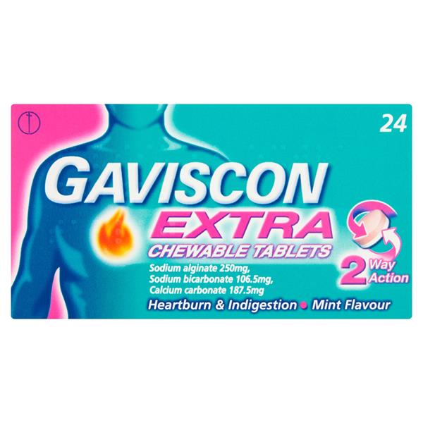 Gaviscon Extra Peppermint Tablets 24S