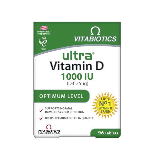 Vitabiotics Ultra Vitamin D3 25Ug 1000Iu 96S
