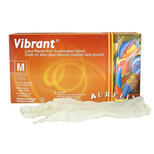 Aurelia Vibrant Pdr Fr Latex Gloves M 1S