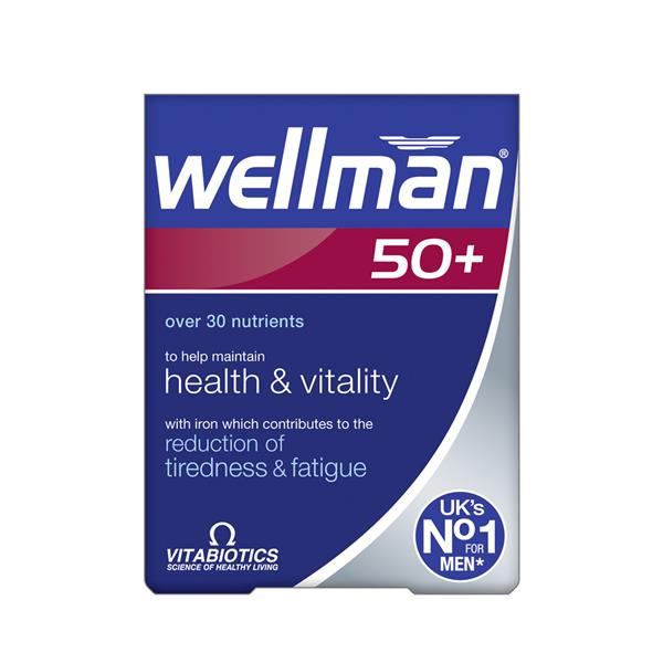 Vitabiotics Wellman 50 Plus Tabs 30 Pack